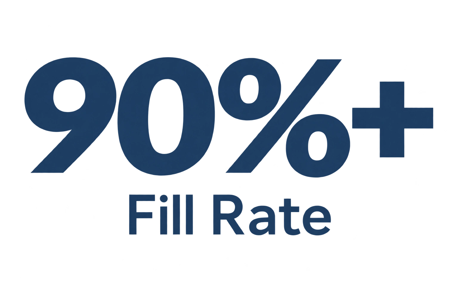 90%+ Fill Rate
